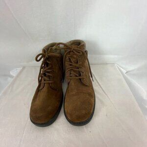 Original Rugged Outback Suede Hiking‎ Ankle Boots Booties Brown Women's S…